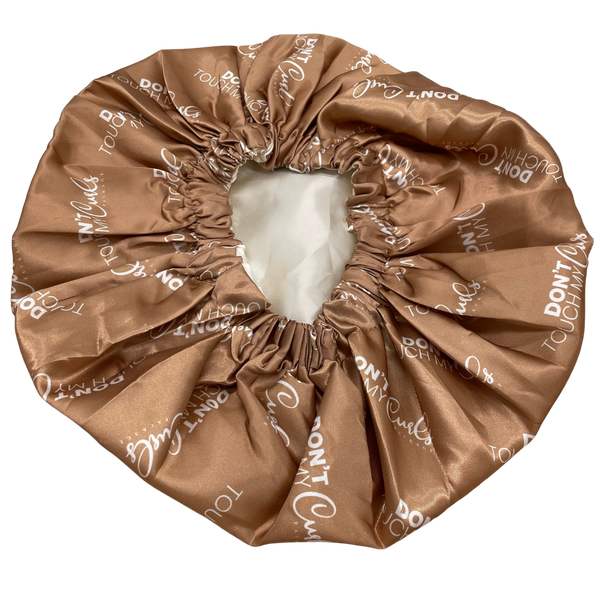 double-lined satin bonnet