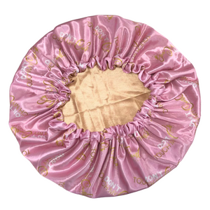 double-lined satin bonnet