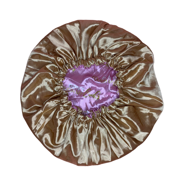 double-lined satin bonnet